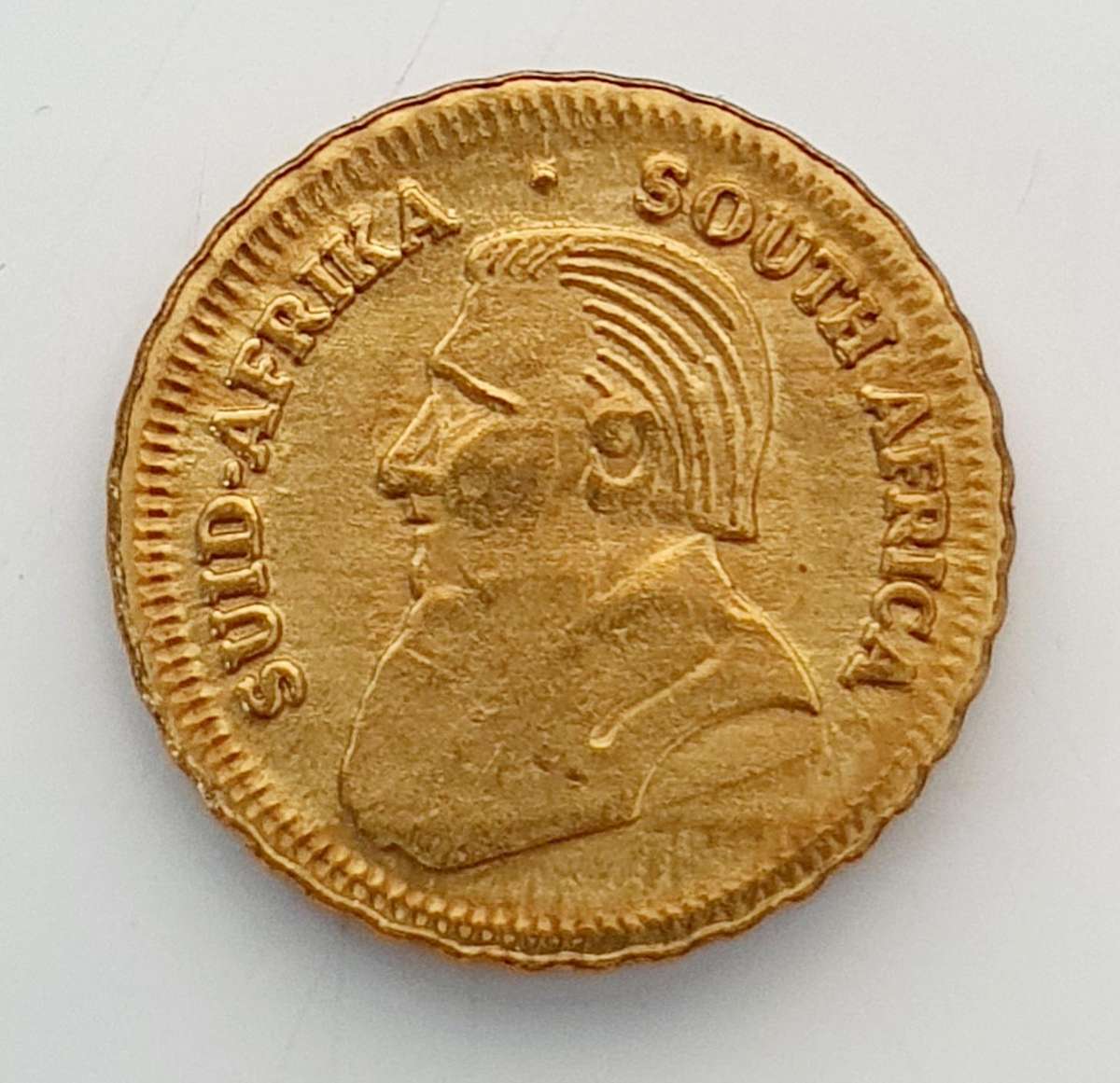 9 x 1978 Mini Fine Brass Krugerrand Tokens