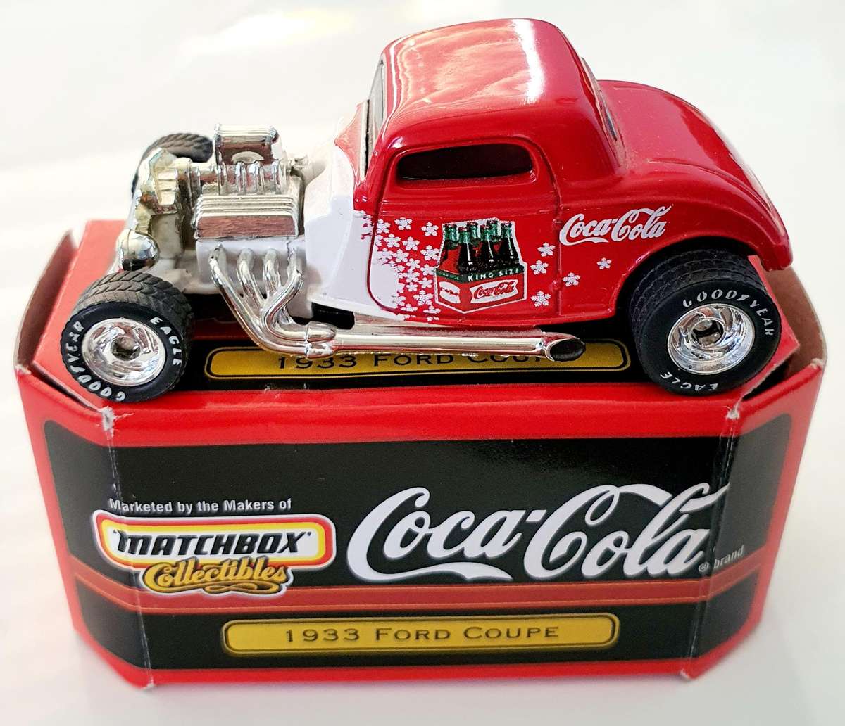 2 x MATCHBOX COCA COLA COLLECTIBLES - 1921 FORD MODEL T & 1933 FORD COUPE - EXCELLENT FIND