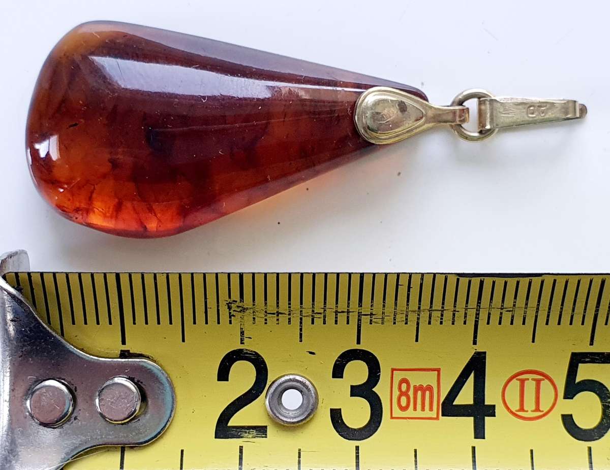 VINTAGE REAL AMBER PENDANT - MOST AMAZING PIECE