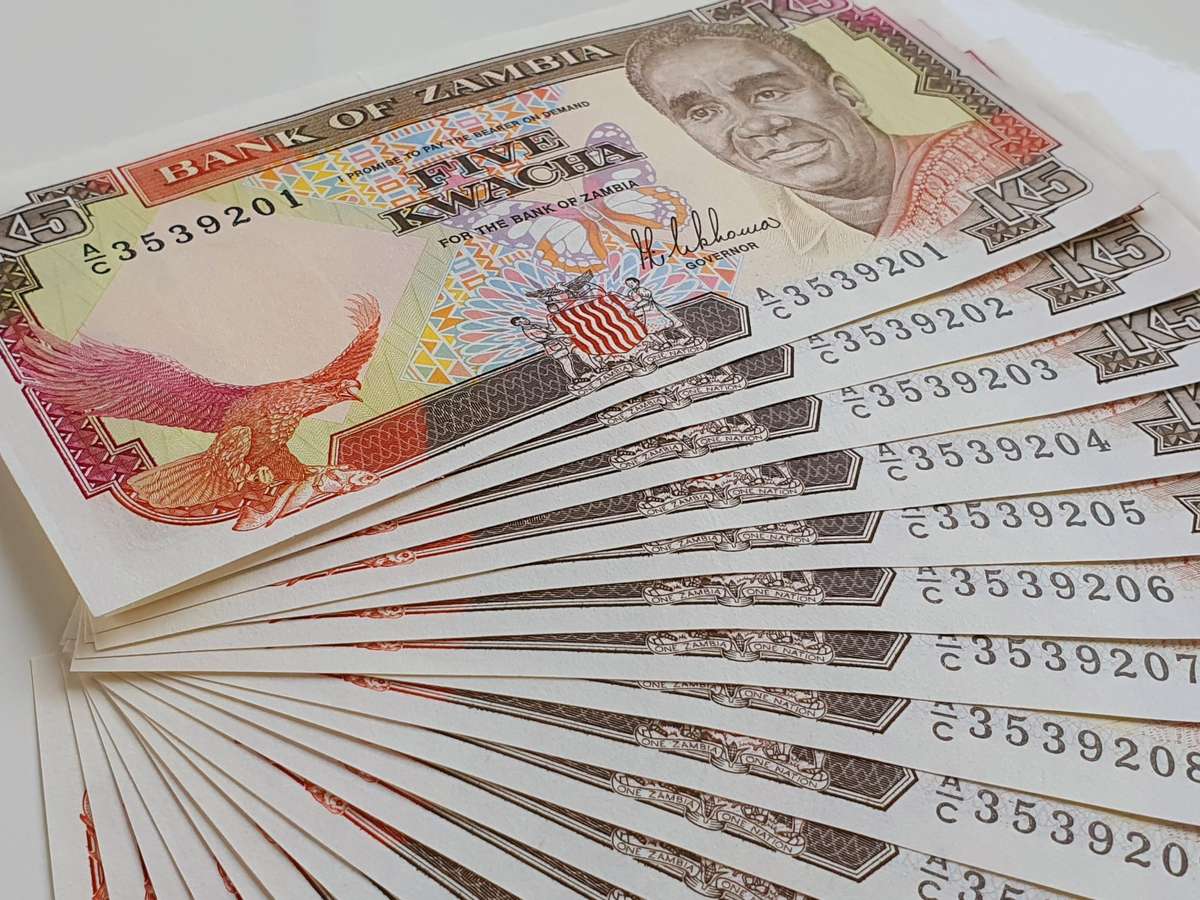 20 x UNC CONSECUTIVE K5 ZAMBIAN KWAGGA