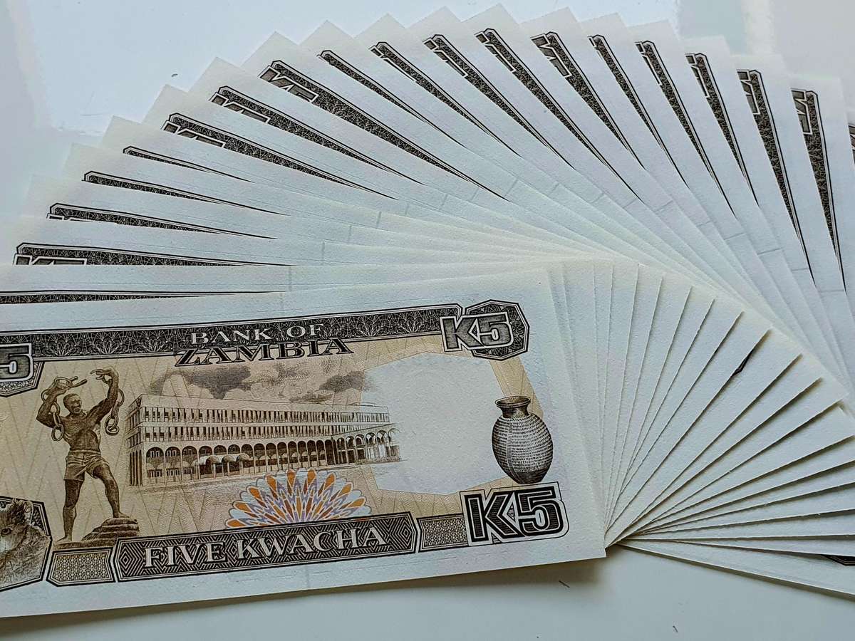 20 x UNC CONSECUTIVE K5 ZAMBIAN KWAGGA