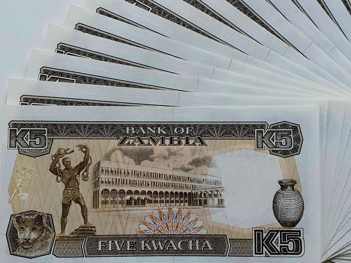20 x UNC CONSECUTIVE K5 ZAMBIAN KWAGGA