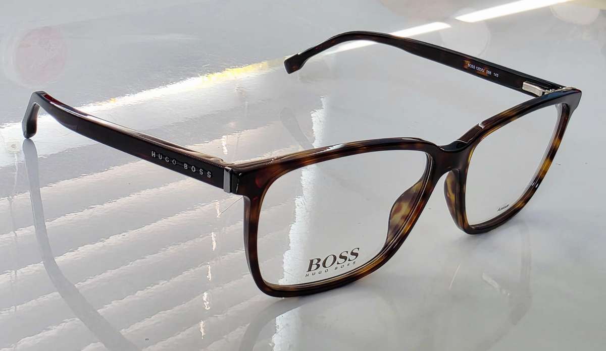 HUGO BOSS 1300/U 086 145 - MENS EYEWEAR - FULL RIM EXECUTIVE FRAMES WITH BOSS CASE