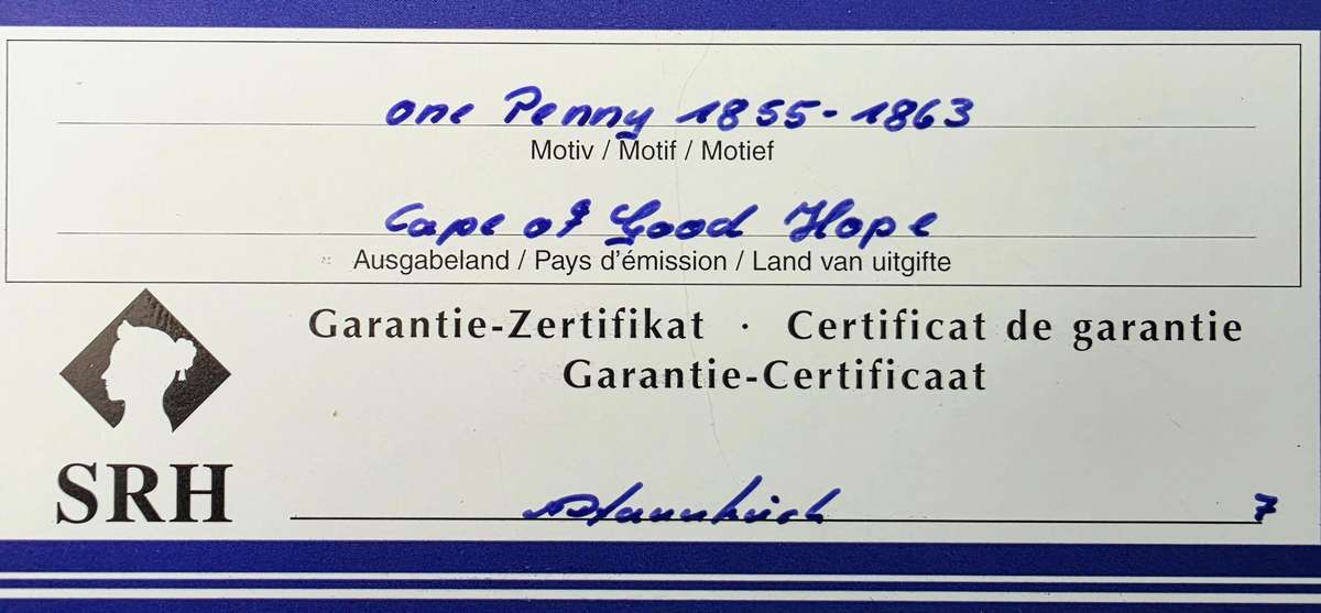 999 SILVER - CAPE OF GOOD HOPE - ONE PENNY SILVER STAMP COLLECTION