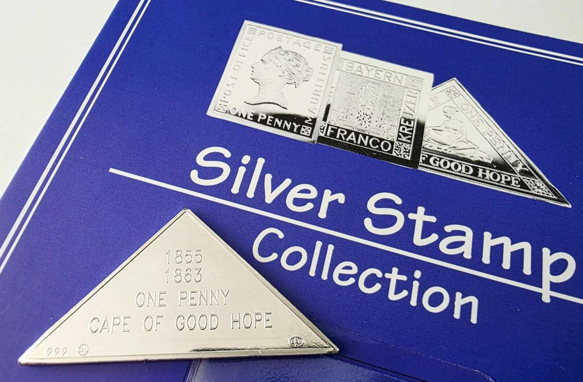 999 SILVER - CAPE OF GOOD HOPE - ONE PENNY SILVER STAMP COLLECTION