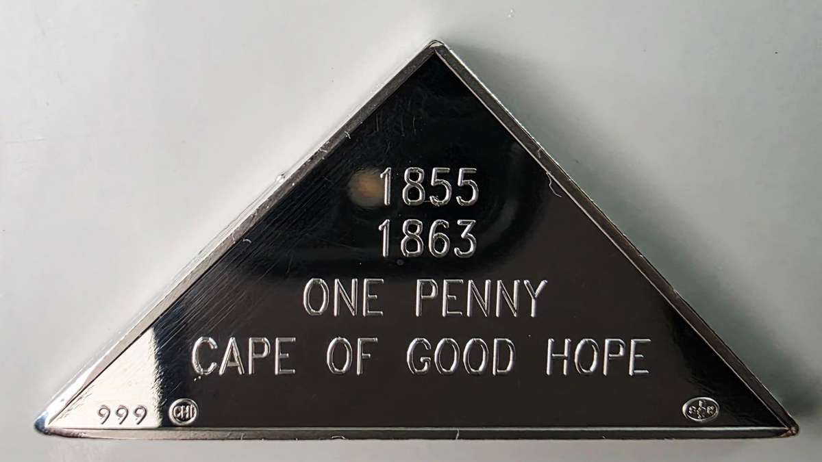 999 SILVER - CAPE OF GOOD HOPE - ONE PENNY SILVER STAMP COLLECTION