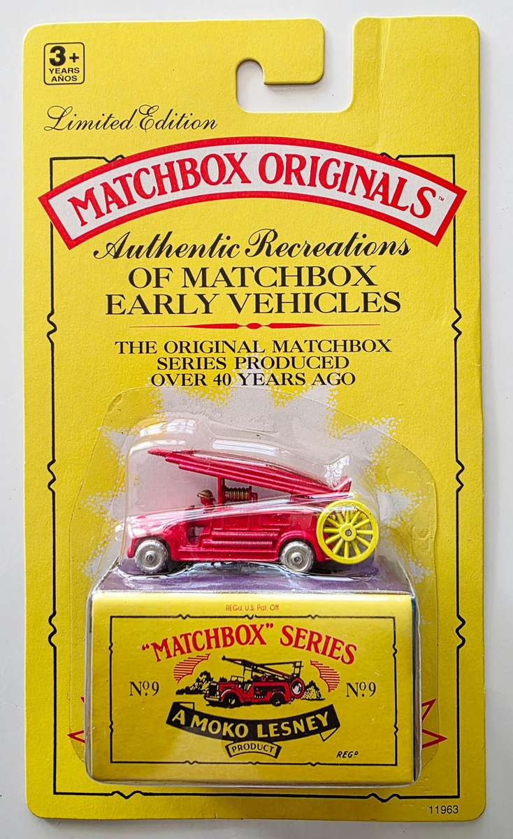 1992 LTD. ED. MATCHBOX ORIGINALS - AUTHENTIC RECREATIONS - NO. 9 THE FIRE ENGINE