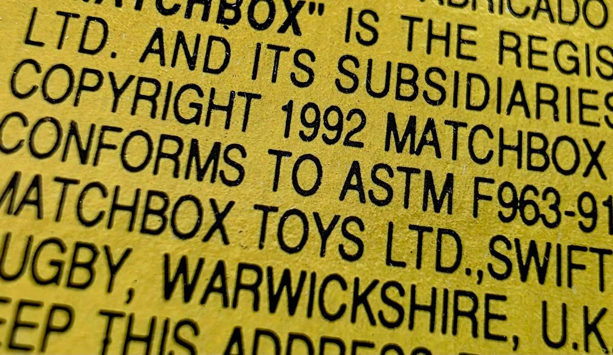 1992 LTD. ED. MATCHBOX ORIGINALS - AUTHENTIC RECREATIONS - NO. 9 THE FIRE ENGINE