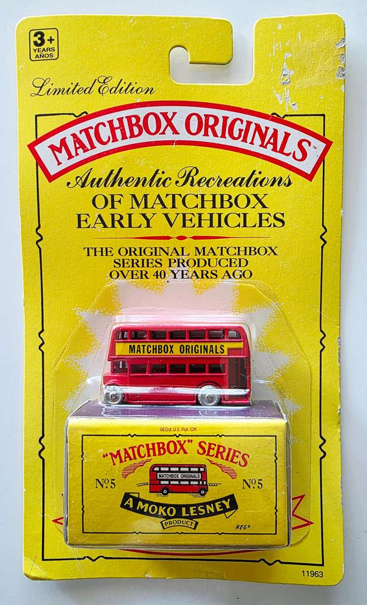 1992 LTD. ED. MATCHBOX ORIGINALS - AUTHENTIC RECREATIONS - NO. 5 THE LONDON BUS