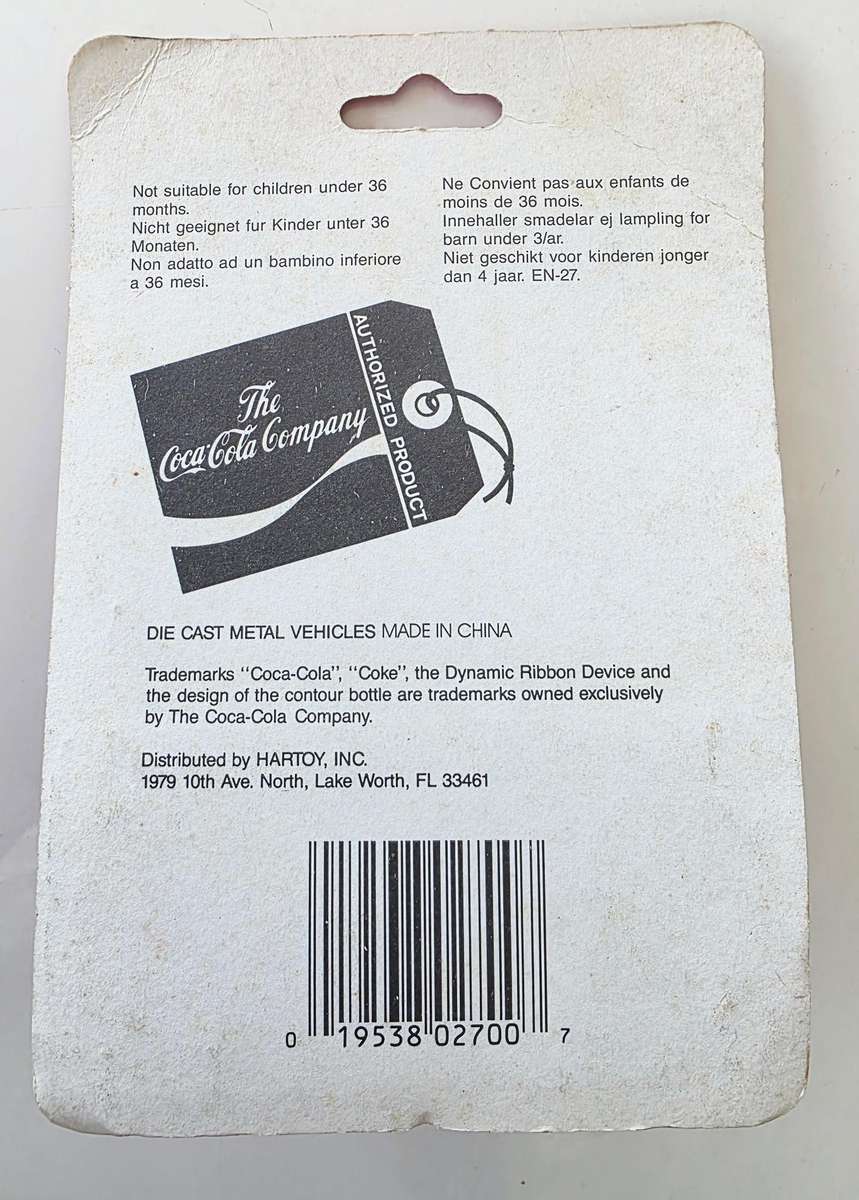 ***1979*** HARTOY INC. COCA COLA PORSCHE - IN ORIGINAL BLISTER PACK - ABSOLUTELY CRAZYNESS