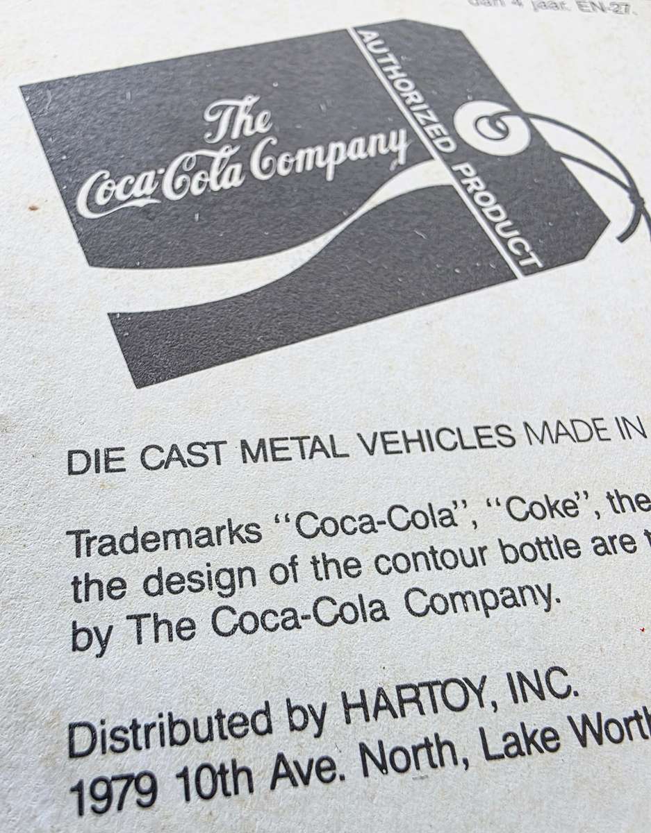 ***1979*** HARTOY INC. COCA COLA PORSCHE - IN ORIGINAL BLISTER PACK - ABSOLUTELY CRAZYNESS