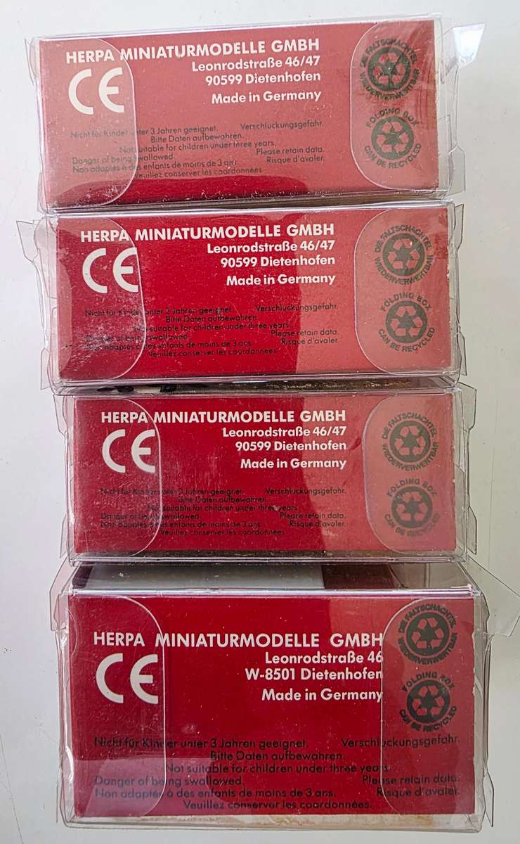 4 x HERPA MINITURE MODELS - MADE IN GERMANY - ORIGINAL PACKAGING