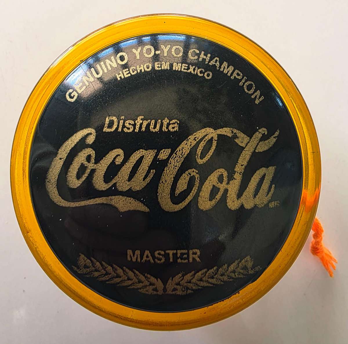 VINTAGE COCA COLA YOYO - DISFRUTA BLACK MASTER - MADE IN MEXICO
