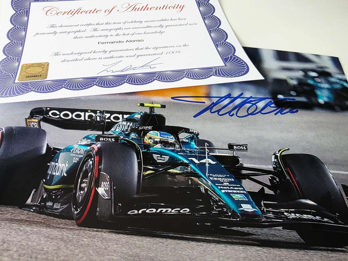 Fernando Alonso Authentic Autograph