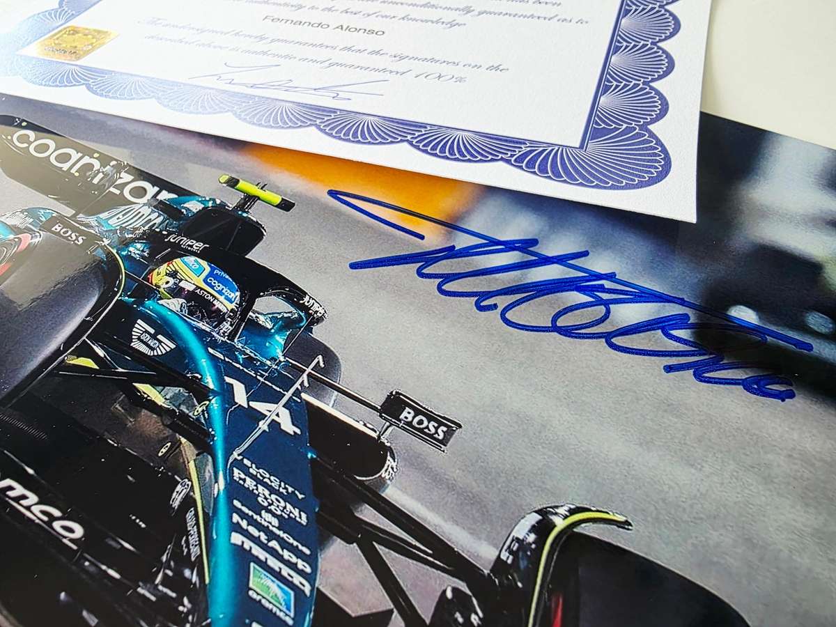 Fernando Alonso Authentic Autograph