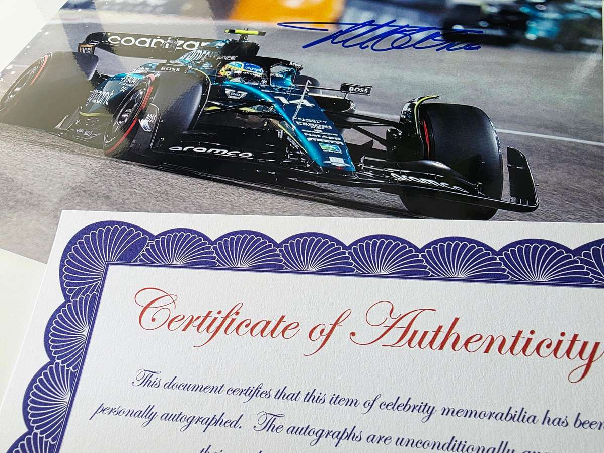 Fernando Alonso Authentic Autograph