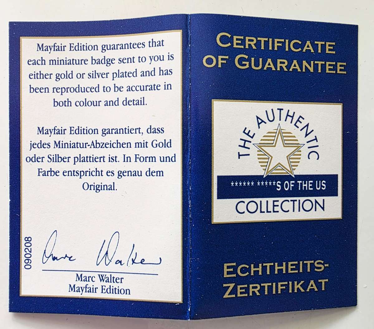 3 x 2 AUTHENTIC US POLICE BADGE COLLECTORS PINS WITH COA