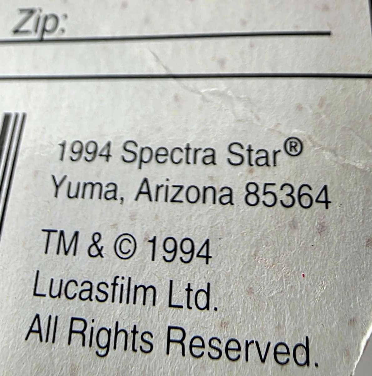 1994 Spectra Star - Darth Vader - Star Wars 3-D Sculpted Yoyo