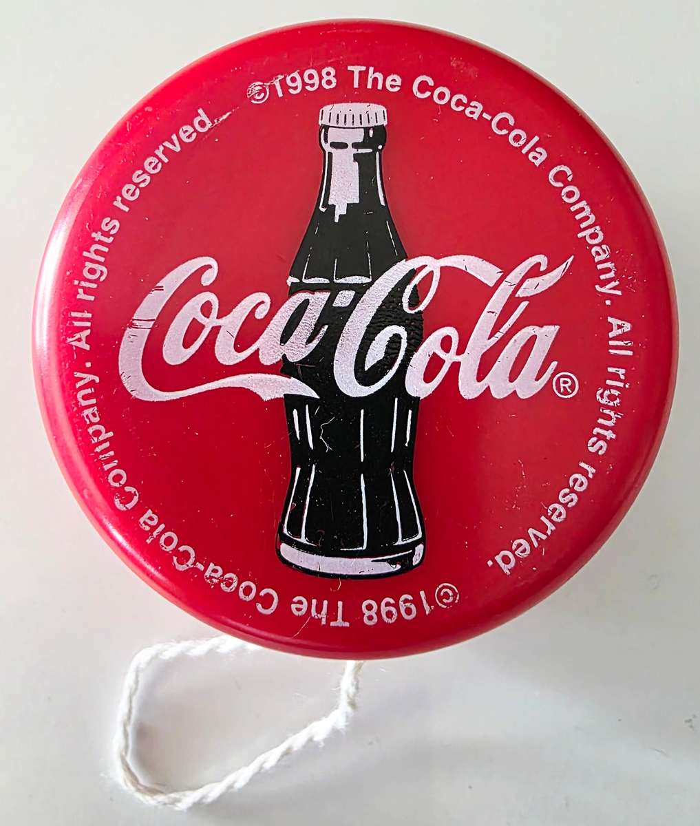 1998 ORIGINAL COCA-COLA BOTTLE CAP YOYO - GORGEOUS BRIGHT BLOOD RED