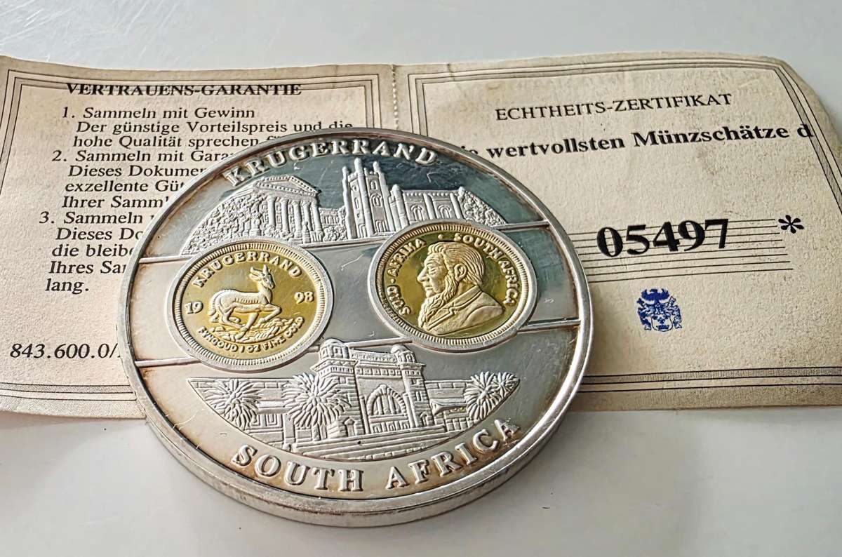 Krugerrand South Africa - in capsule with certificate