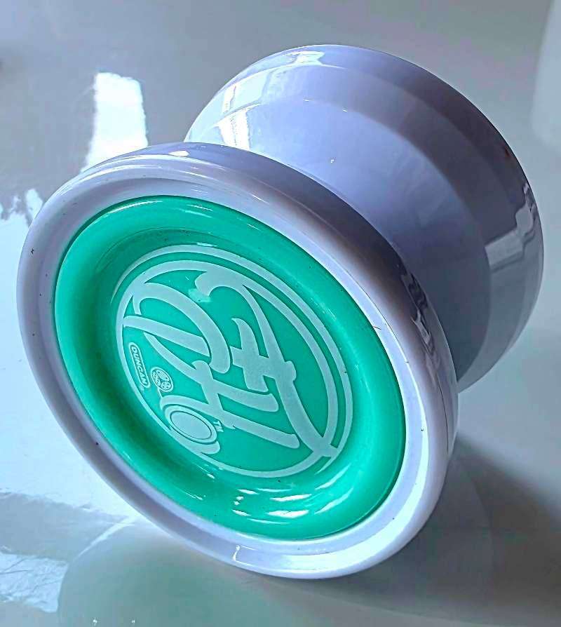  VINTAGE DUNCAN YO-YO SET: Mint Teal Freehand