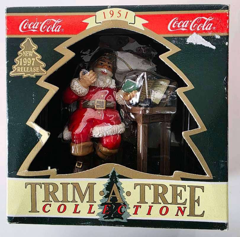 1997 & 1995 RELEASE - COCA COLA TRIM A TREE COLLECTION - FEATURING 1951 SANTA & 1943 SANTA