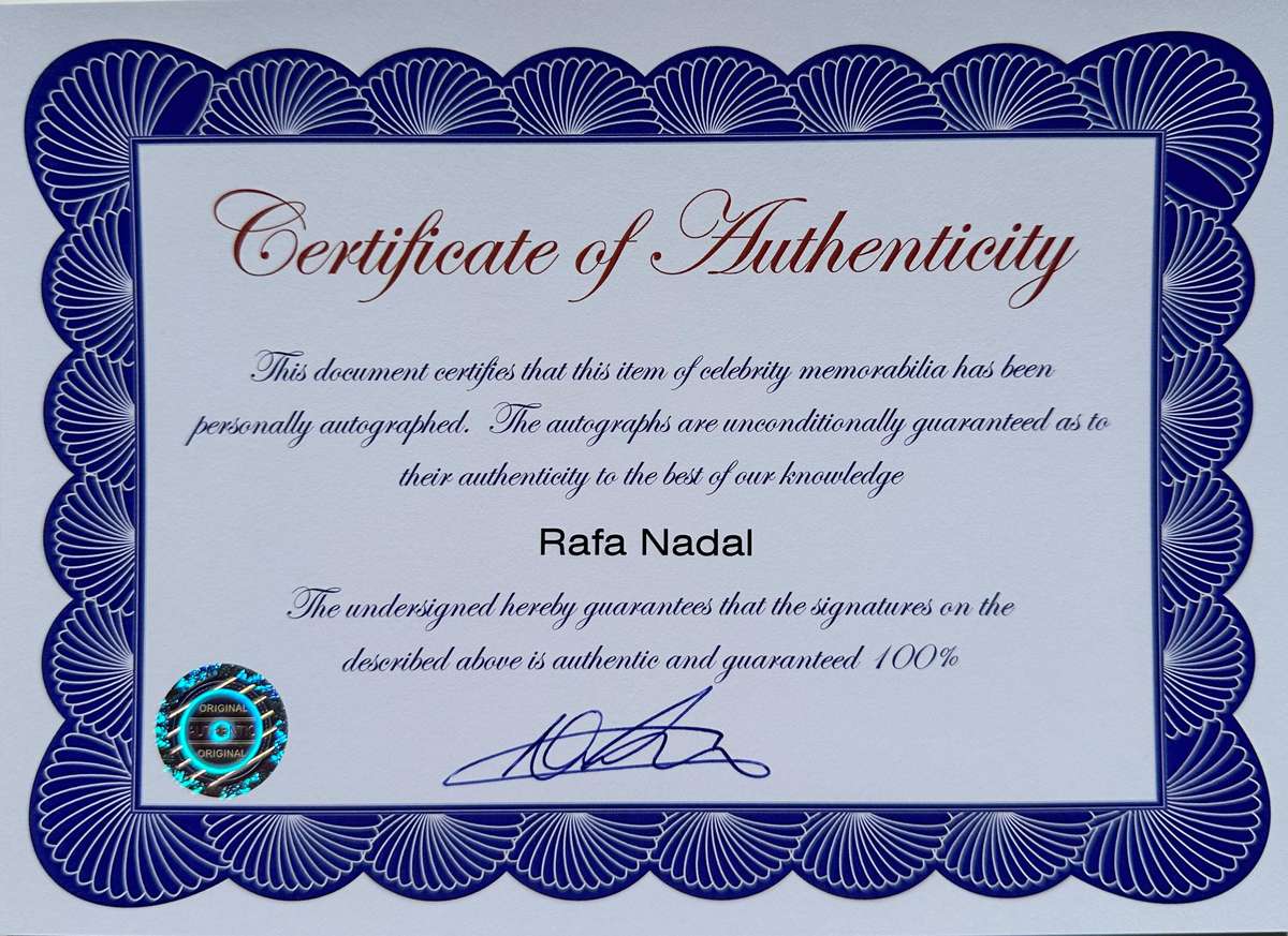 RAFAEL NADAL - AUTHENTIC AUTOGRAPH + COA