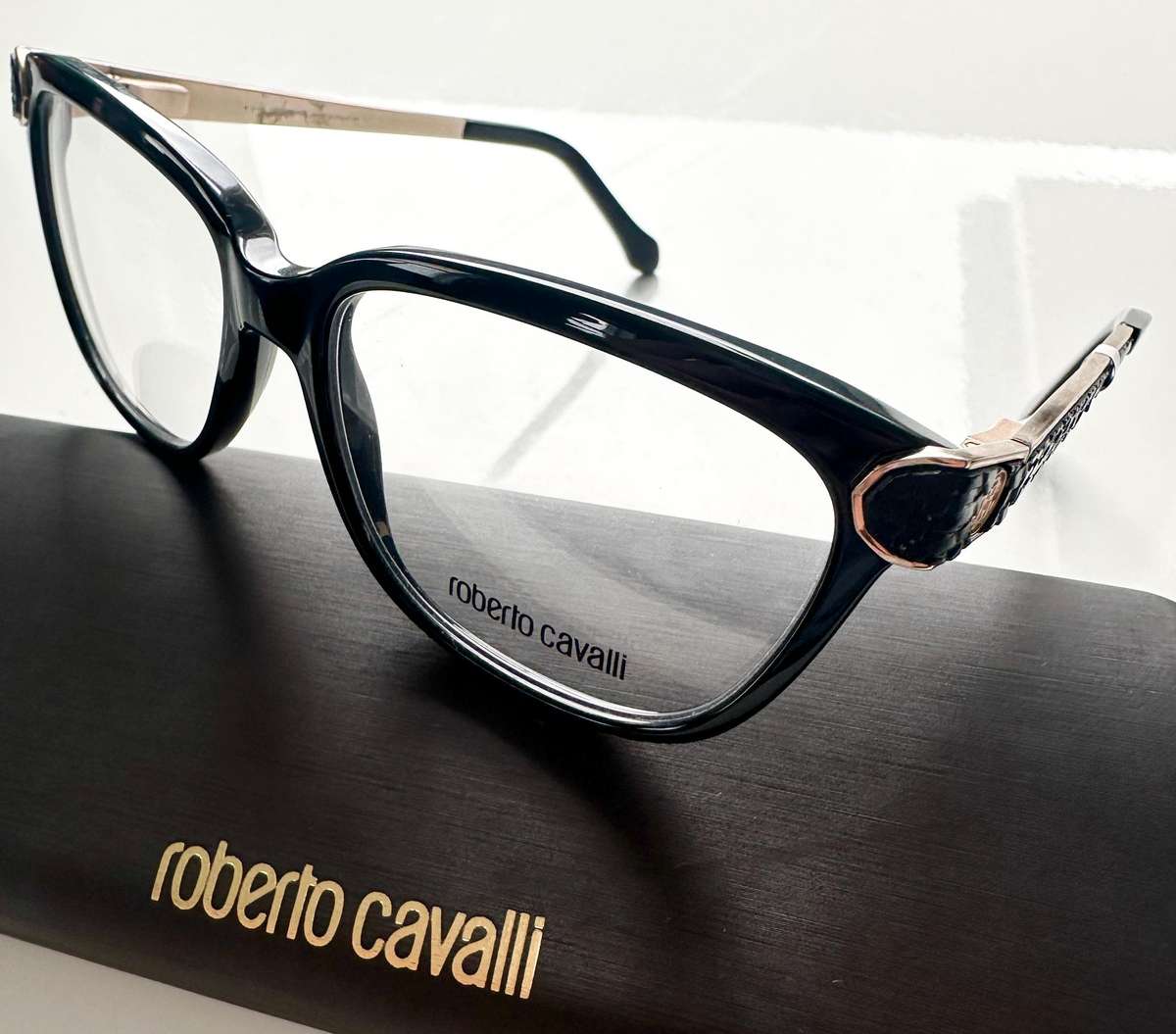 LUXURY ROBERTO CAVALLI POLARIS RC934 BLACK & GOLD - WITH CASE