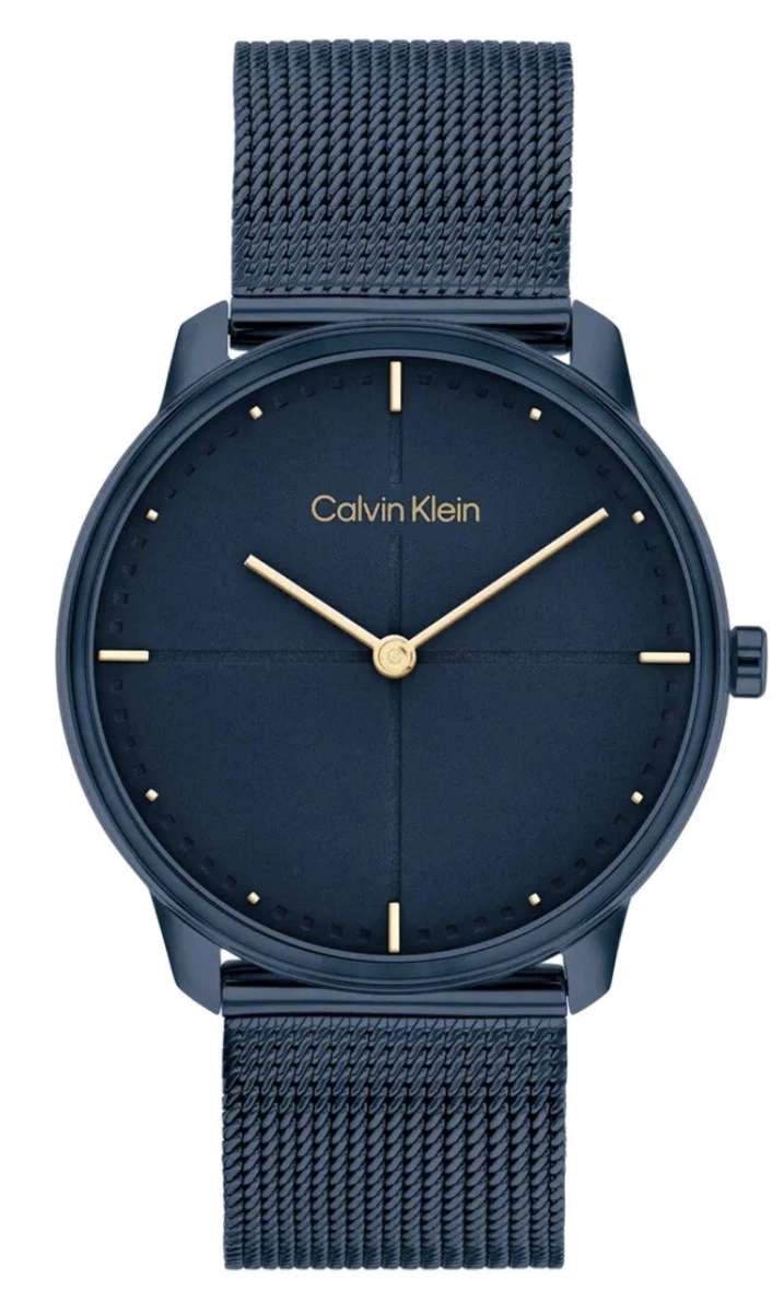 CALVIN KLEIN NAVY BLUE DIAL QUARTZ LADIES WATCH - METAL MESH STRAP - READ!!!
