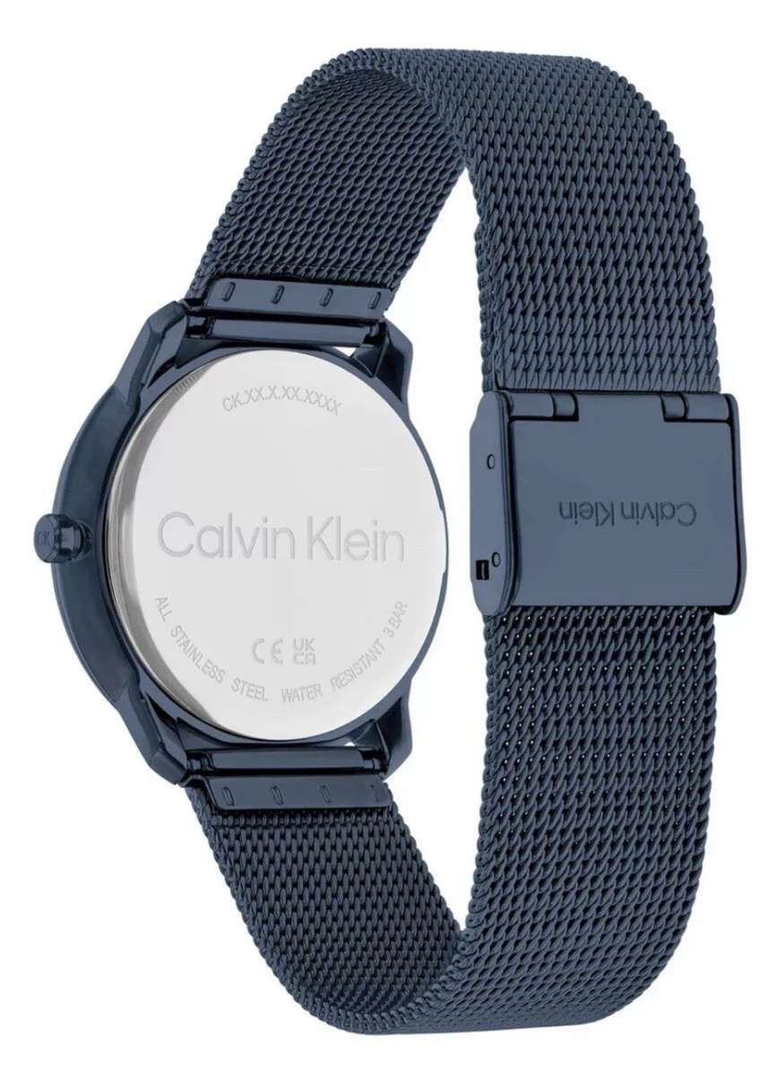 CALVIN KLEIN NAVY BLUE DIAL QUARTZ LADIES WATCH - METAL MESH STRAP - READ!!!