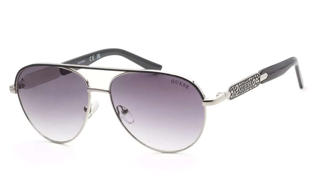 Stunning Guess Women's 57mm Shiny Nickeltin Sunglasses