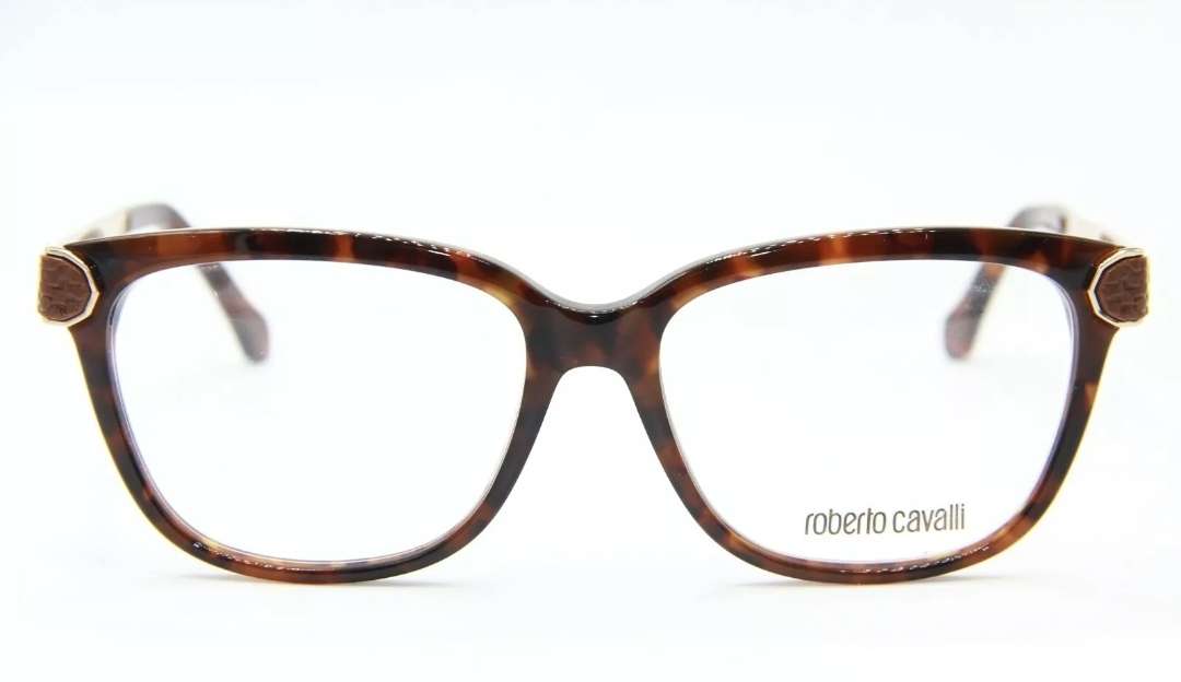 ROBERTO CAVALLI 934 052 POLARIS HAVANA EYEGLASSES AUTHENTIC RX 53-15 - DEMO MODEL