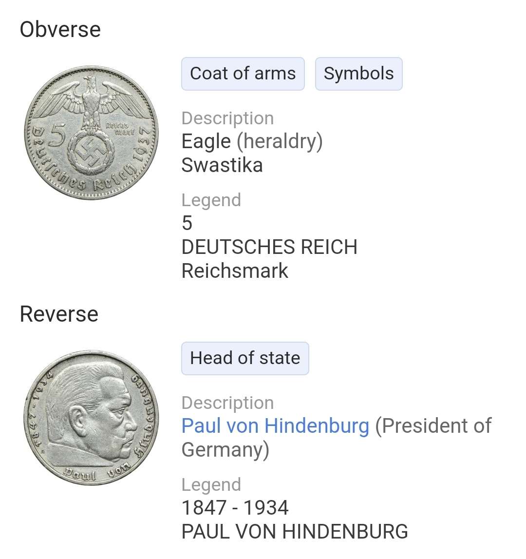 1937 - 2 DEUTSCHE REICHS MARK - SILVER - TOP COIN