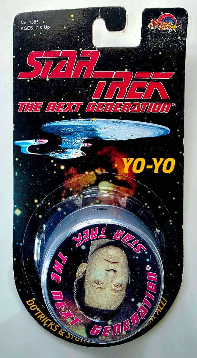  VINTAGE 1993 Star Trek: TNG Yo-Yo Set (Data & Riker) - MOC / Case Fresh!