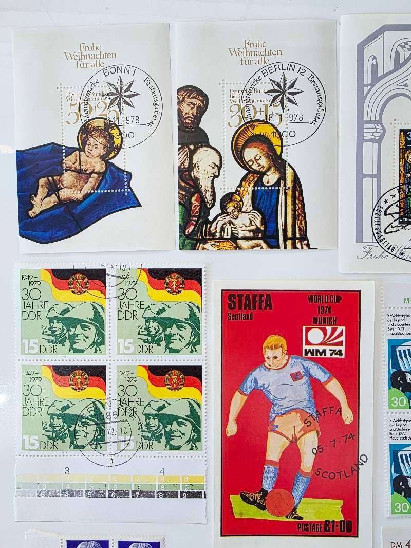 Vintage Global Stamp Collection: DDR History, Space, & Rare Scottish Locals!