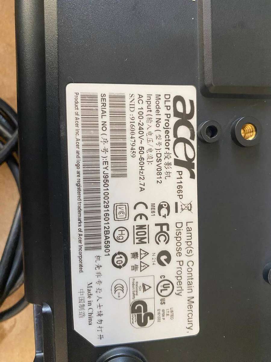 ACER P1166 DLP 3D PROJECTOR