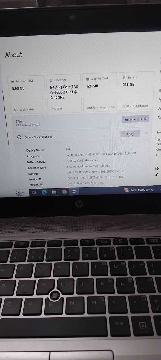 HP EliteBook 840 G3  i5