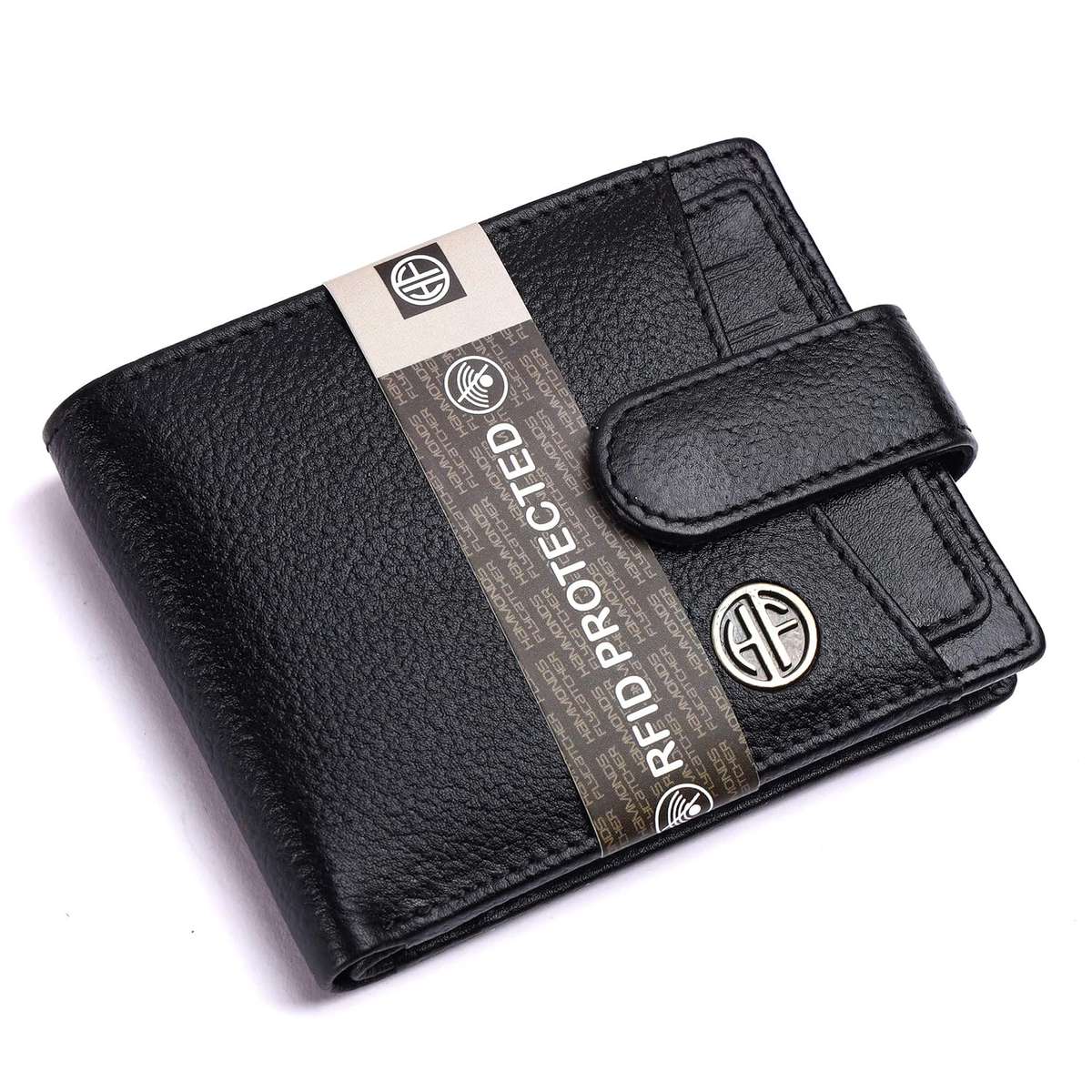 HORNBULL Themes Black RFID Blocking Leather Wallet for Men | Wallets Men Leather