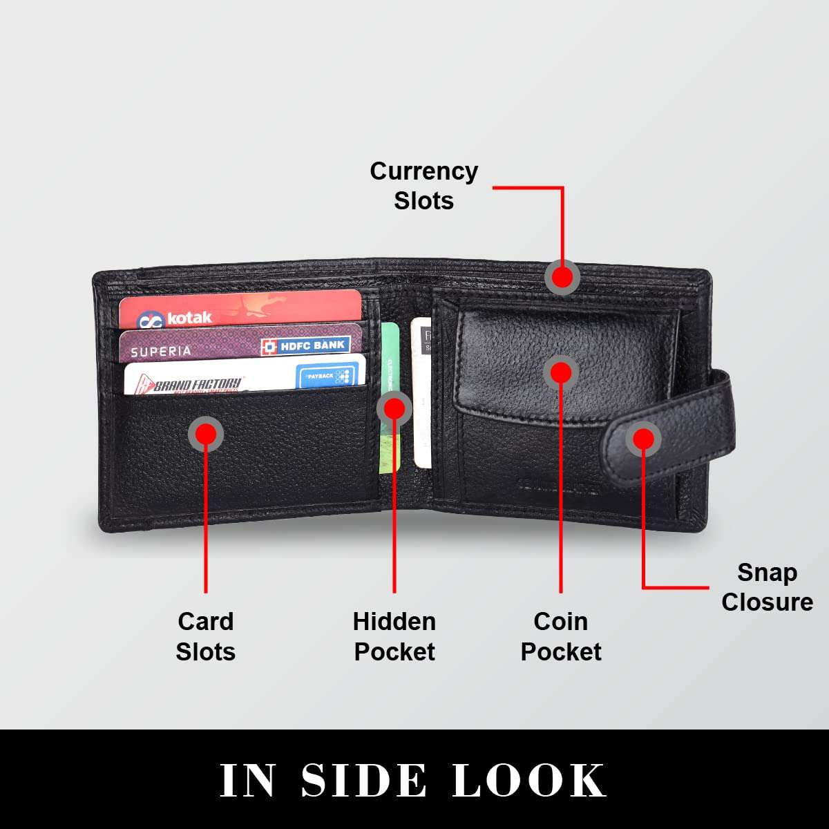 HORNBULL Themes Black RFID Blocking Leather Wallet for Men | Wallets Men Leather