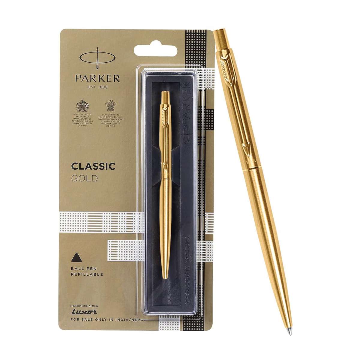 Parker Classic Gold | Gun Metal Trim| Ball Pen| Ink Colour - Blue