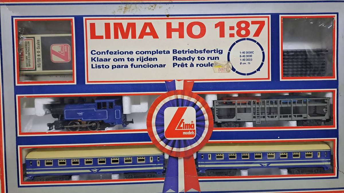LIMA SAR Blue Train Set Steam (Locomotive with 3 wagons) BOXED NEW