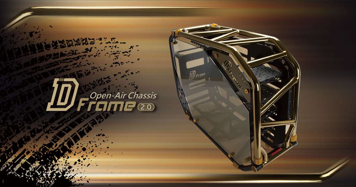 InWin D-Frame 2.0 Gold Open Air Signature Chassis With 1050 Modular PSU