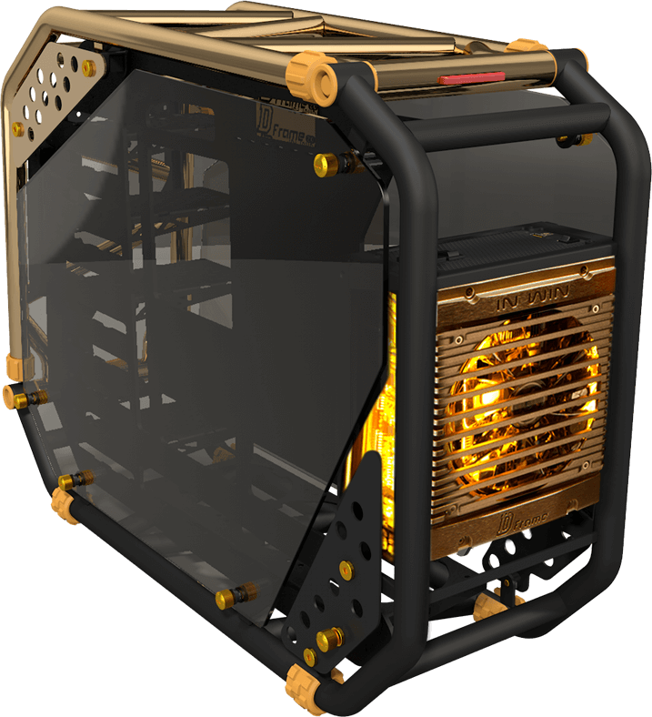 InWin D-Frame 2.0 Gold Open Air Signature Chassis With 1050 Modular PSU