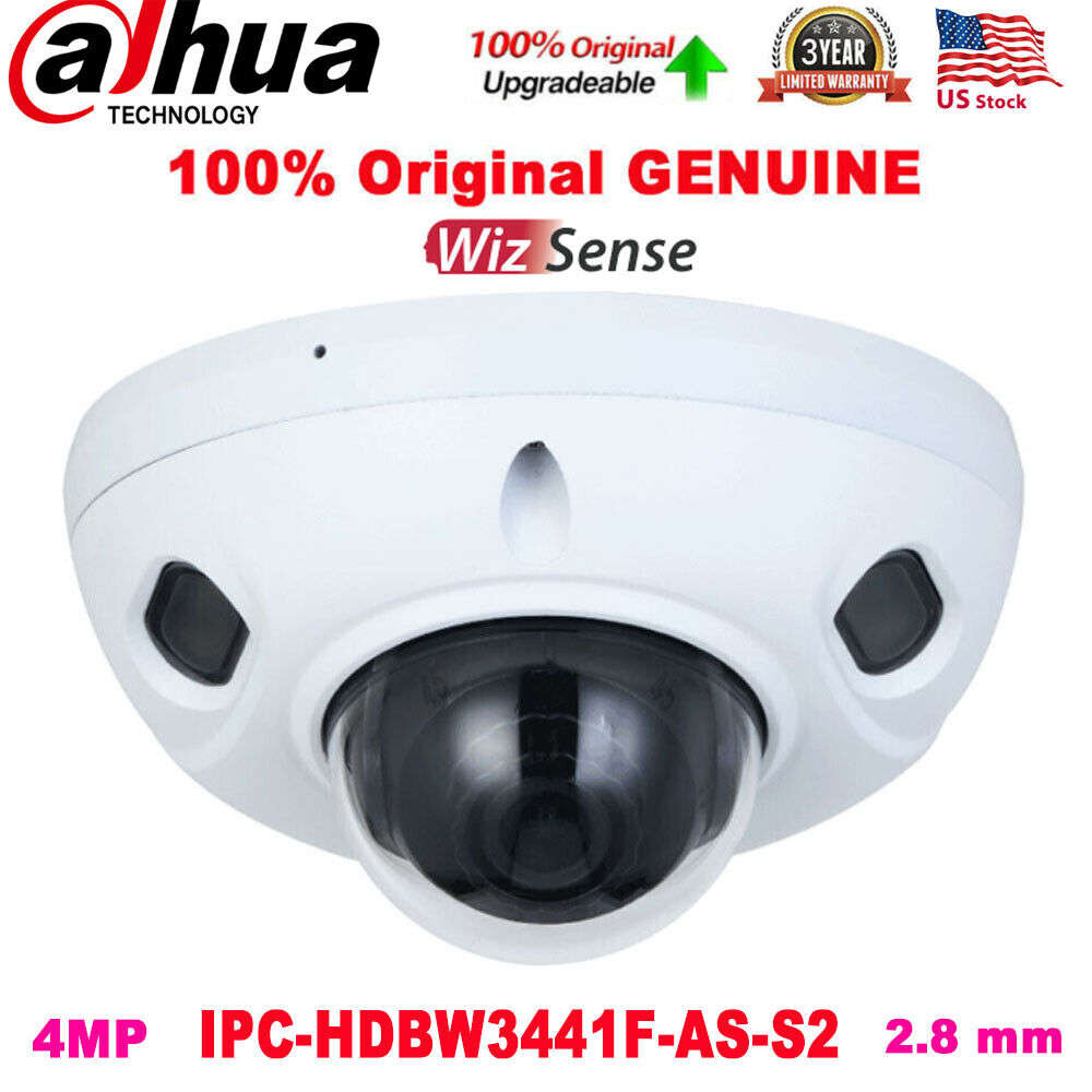 DAHUA IPC-HDBW3441F-AS-S2 4MP IR Fixed-focal Dome WizSense Network Camera with Audio @R1 NR