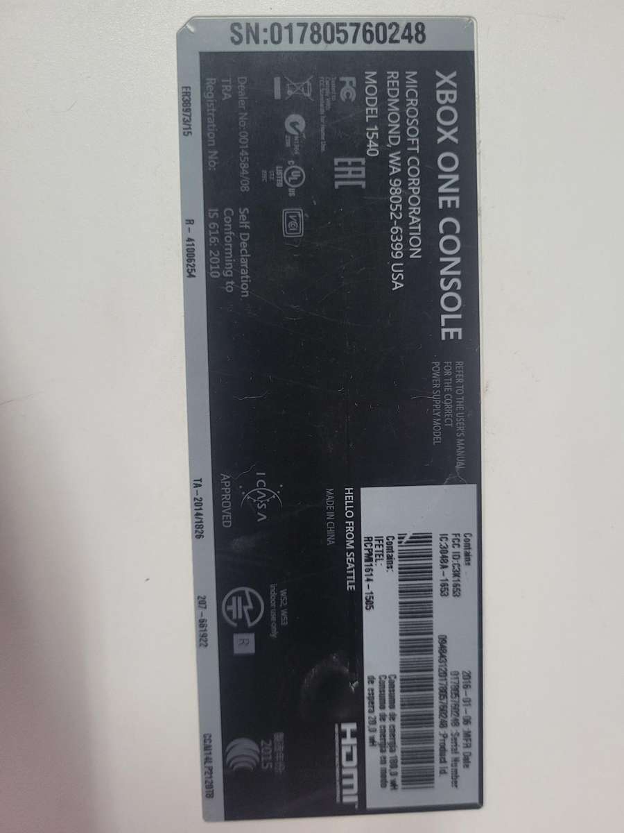 XBox One OG 500Gig - Console only