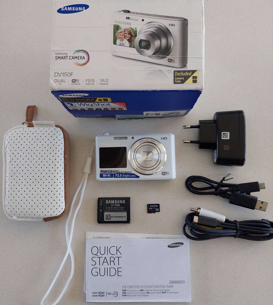 Samsung digital camera DV150F Wi-Fi (16.2 m/pixel, 5 x optical zoom, HD video recording)