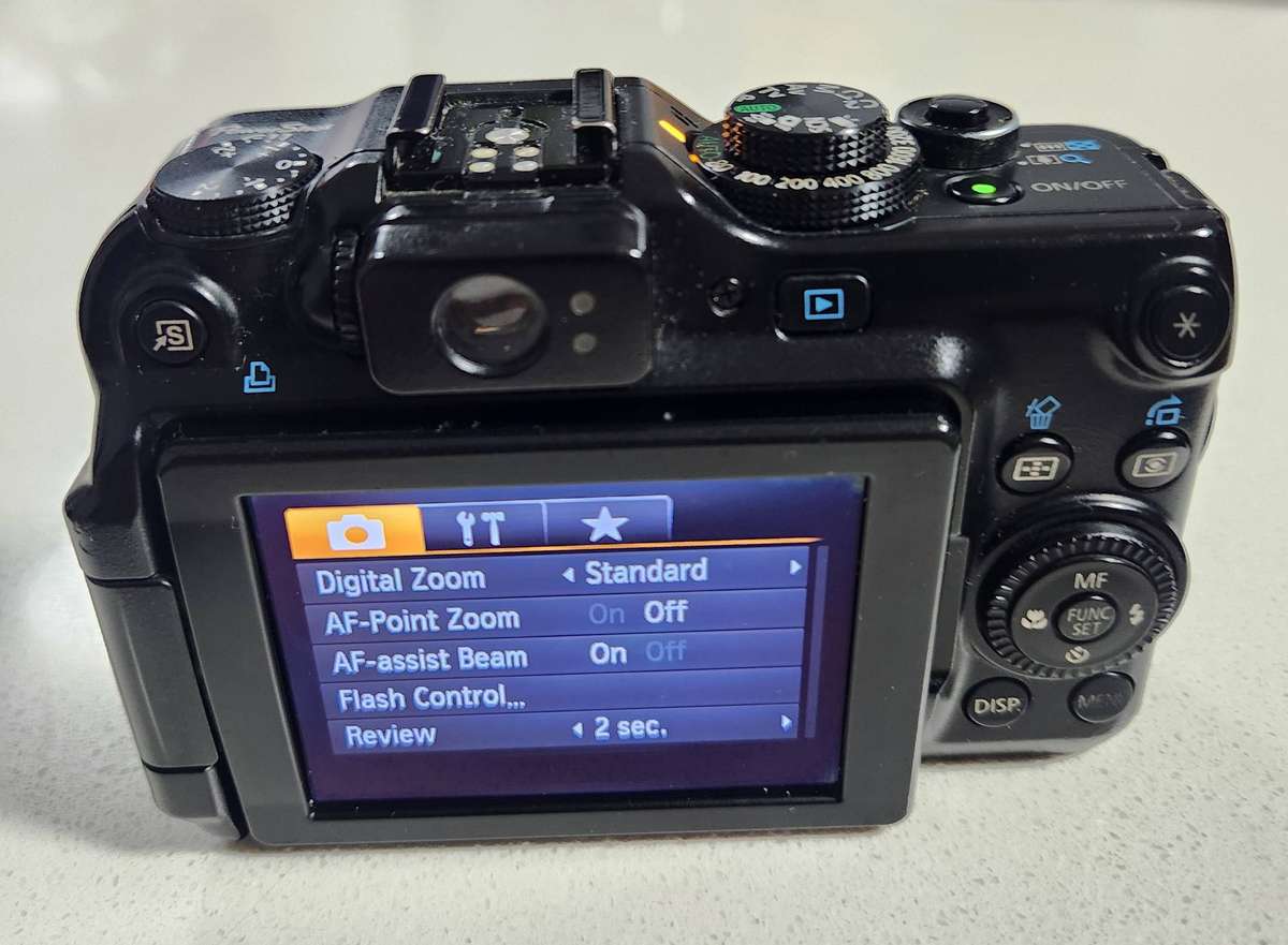 Canon G11 - Jpeg and RAW, 10 m/pixel, 5 x optical zoom, video recording