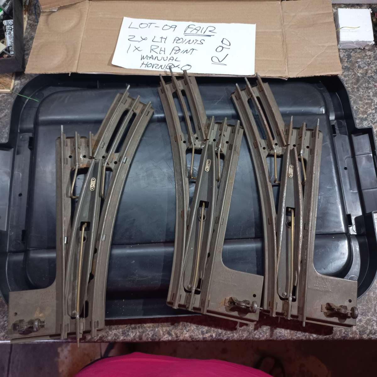 HORNBY O:  3pc Vintage 3 Rail Manual Points in Fair Used, Condition(USA)