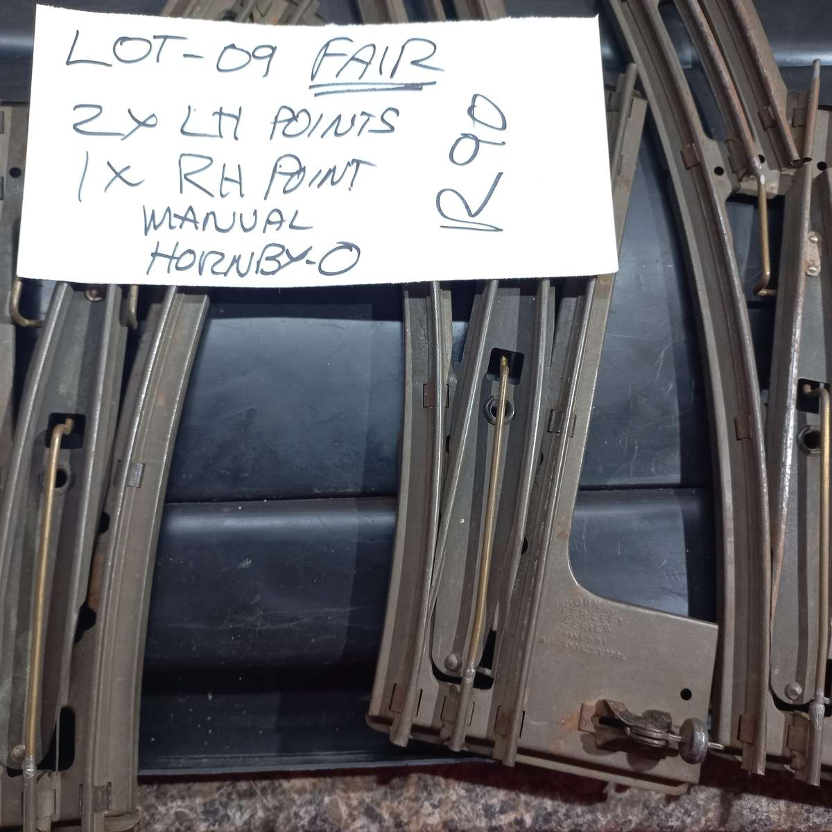 HORNBY O:  3pc Vintage 3 Rail Manual Points in Fair Used, Condition(USA)