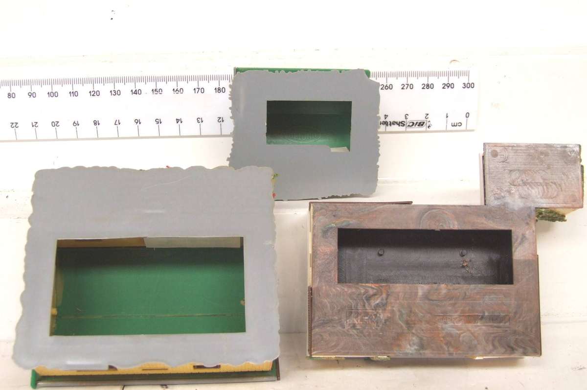 SCENERY N: On Auction are These N-Scale Buildings in Fair Used Condition.